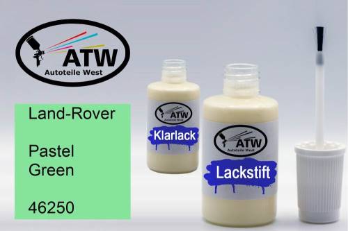 Land-Rover, Pastel Green, 46250: 20ml Lackstift + 20ml Klarlack - Set, von ATW Autoteile West.